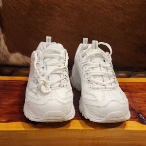 Skechers White Athletic Shoes